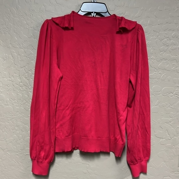 LAUREN Ralph Lauren Ruffle-Trim Jersey Sweater - Picture 4 of 8